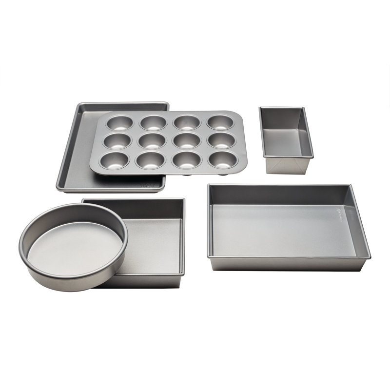 Silver Non-Stick 6-Piece Bakeware Set