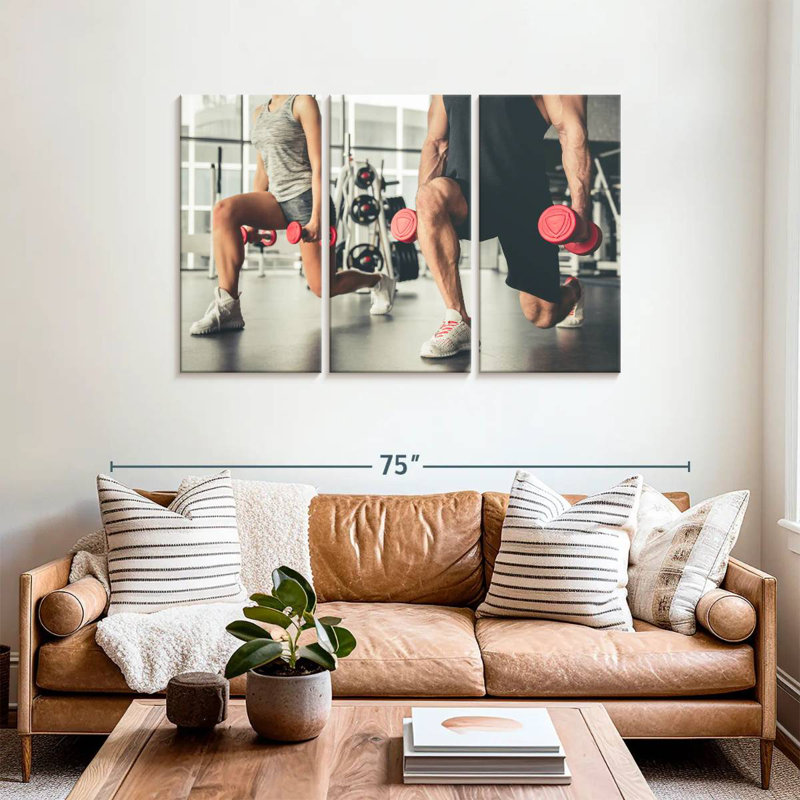 Sireci Lunges Exercise, 28" H x 45" W