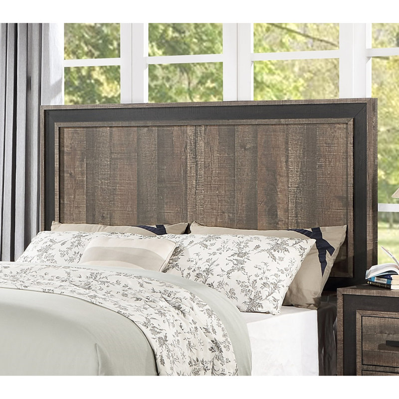 Tête de lit pour grand lit, tête de lit en bois à finition chêne