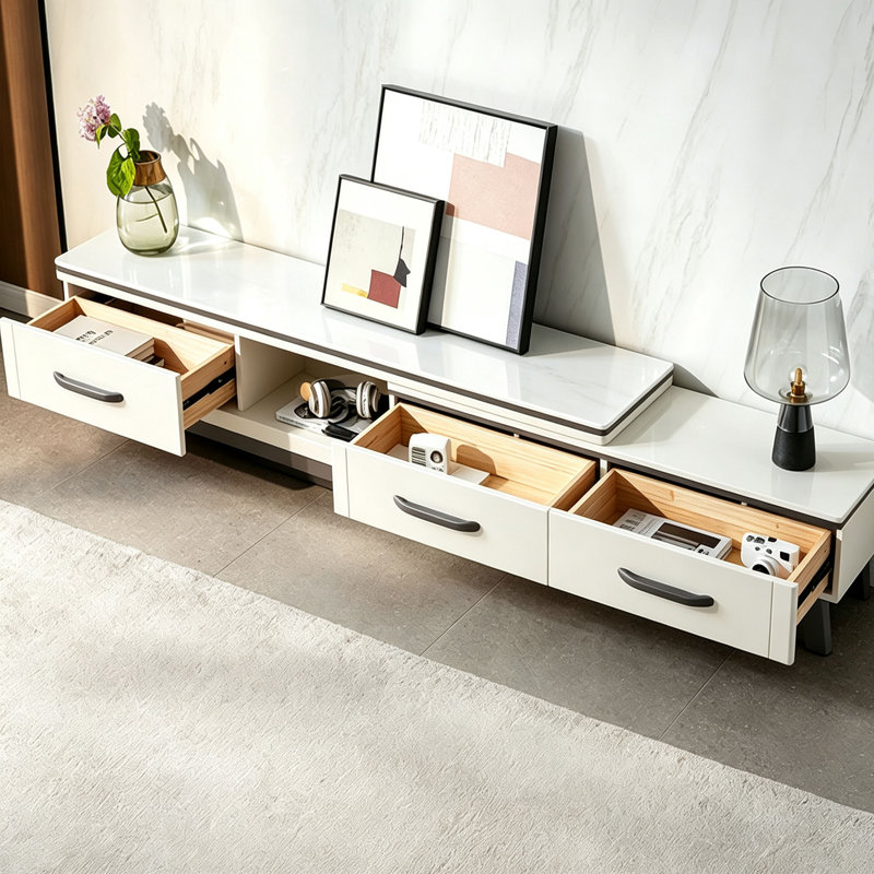 Nordic-style TV cabinet coffee table set