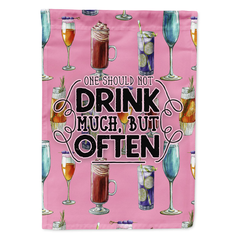 La boisson coctails signe souvent un polyester de 2 côtés 15 x 11 po. drapeau de jardin