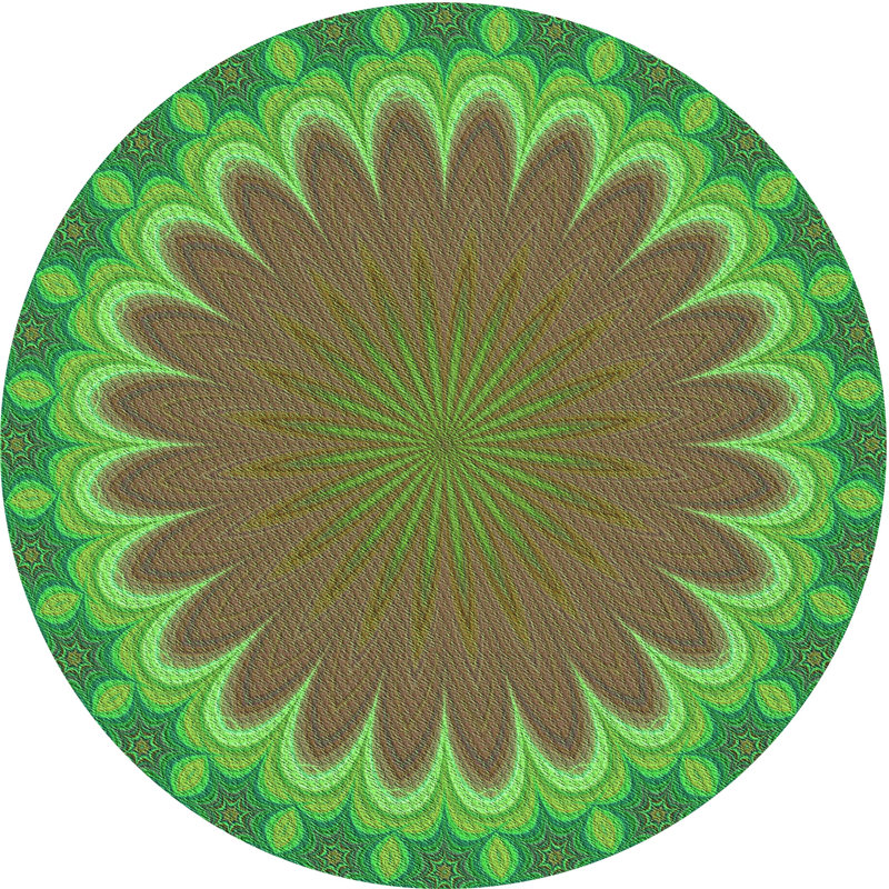Oriental Indoor Rug, Round 6'