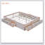 Lit plateforme avec 6 tiroirs de rangement