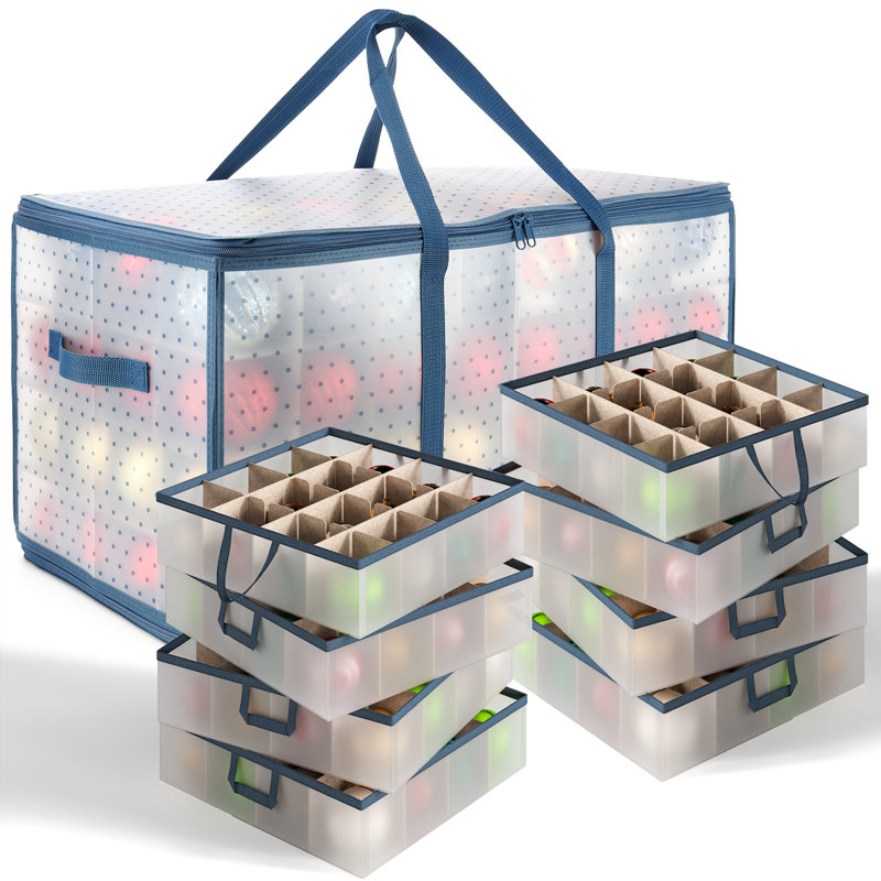 Rangement d'ornement de Noël avec séparateurs réglables The Holiday Aisle, H 13 po x l 26 po x P 13 po
