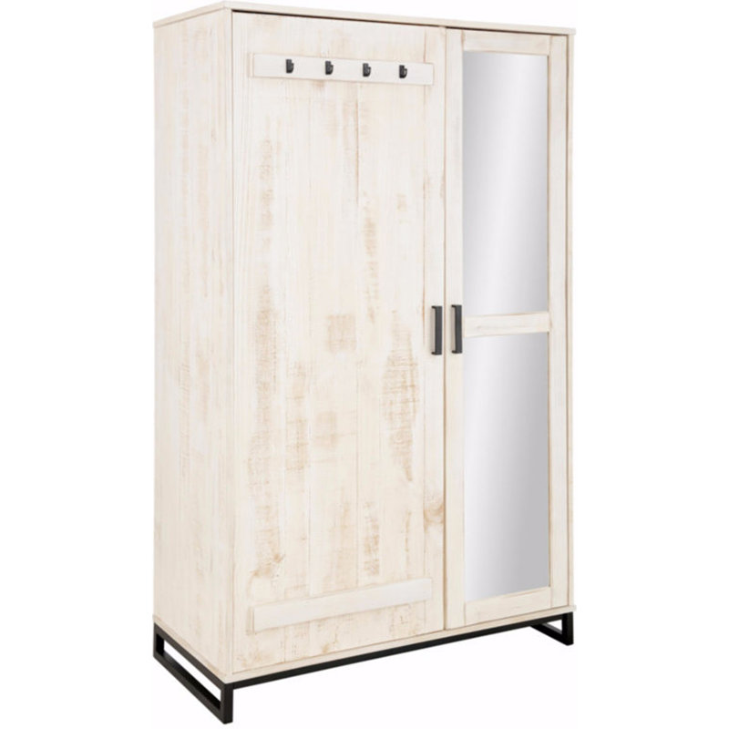 Fallon 2 Door Solid Wood Wardrobe, White