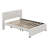 Elegant Upholstered Platform Bed, Brick Pattern Headboard With Trundle-111988787-111988788