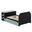 Lit de jour en bois avec couchette, bureau et port USB-425608149