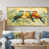 Toile avec cadre flottant or