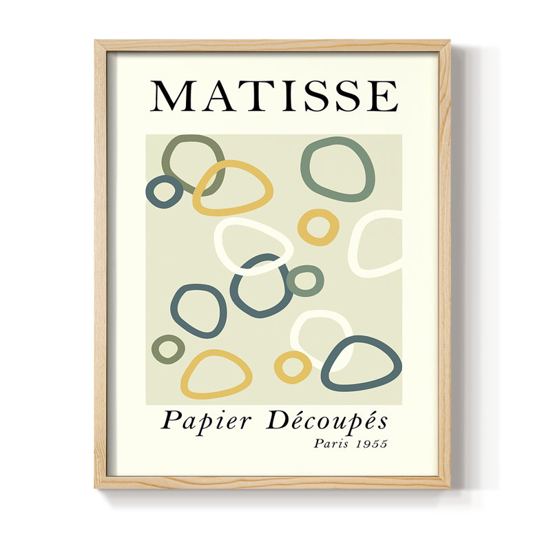 Matisse CCL XXXI, reproduction d'art encadrée - bois massif, H 15 po x l 12 po, Naturel