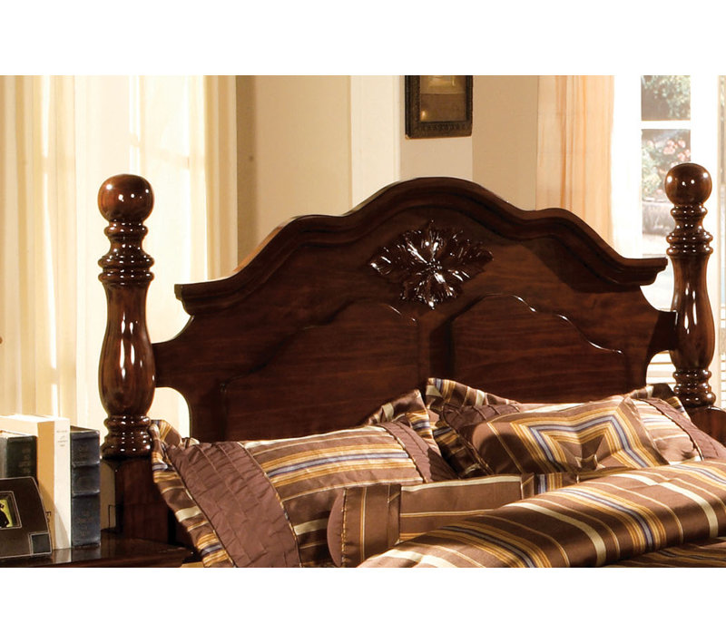Kozo Solid Wood Four Poster Bed, King