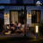 Square Horn Outdoor Wall Lights,14 Inch, E12, Sand Black