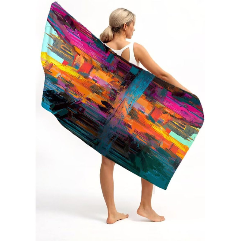 Très grande serviette de plage légère en microfibre City TG