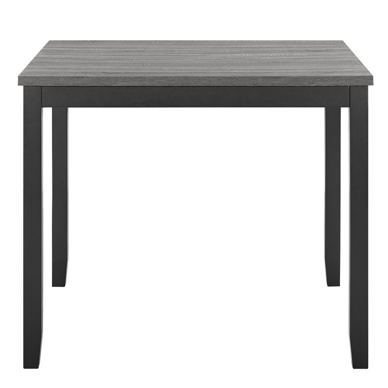 Ensemble de salle à manger L 42 x l 42, Gris, Gris / noir