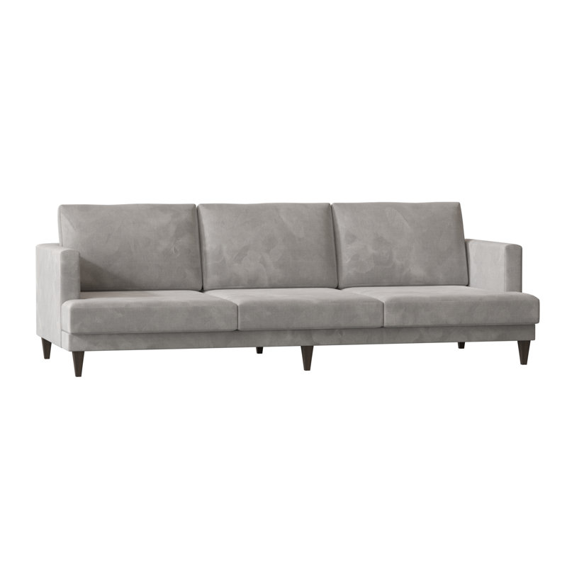 Carol Sofa, Bella Black Performance Velvet, Brown Mahogany
