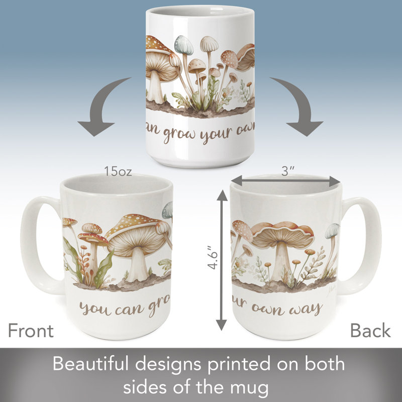 Cultivez votre propre façon 15 oz. Tasse décorative en céramique