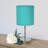 Amandev Simple Designs Mini Basic Table Lamp with Drum Fabric Shade-16393462
