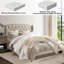 Lit tapissier en tissu, base de lit à hauteur réglable capitonnée-312617141-312617137