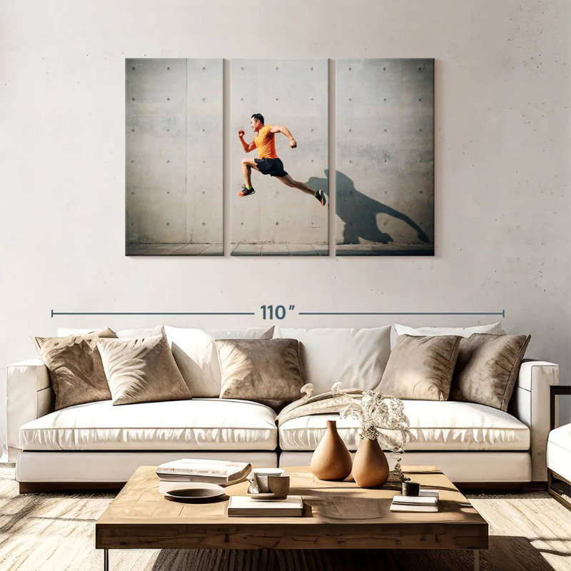 Jumping Man, 48" H x 74" W