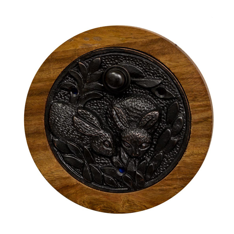 Rabbit Push Button, Dark Bronze