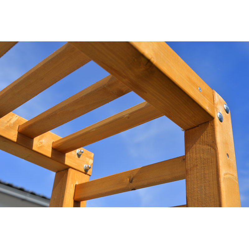 138.5cm W x 47cm D Wood Arbour, Honey