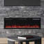 Vibrance Recessed or Wall Mounted Electric Fireplace Heater, Multi-Flame Colors, Voice Assistant Compatible, Logs & Crystals, Remote Control-1878187064-1864073155