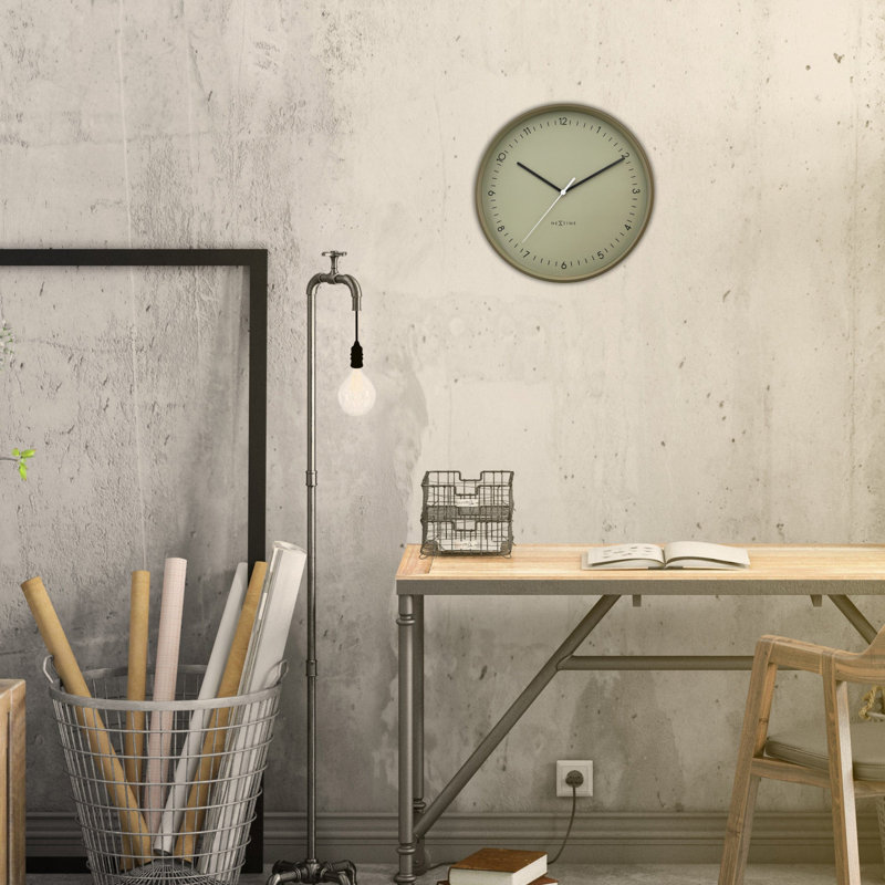 Citybeat Metal Wall Clock, Khaki