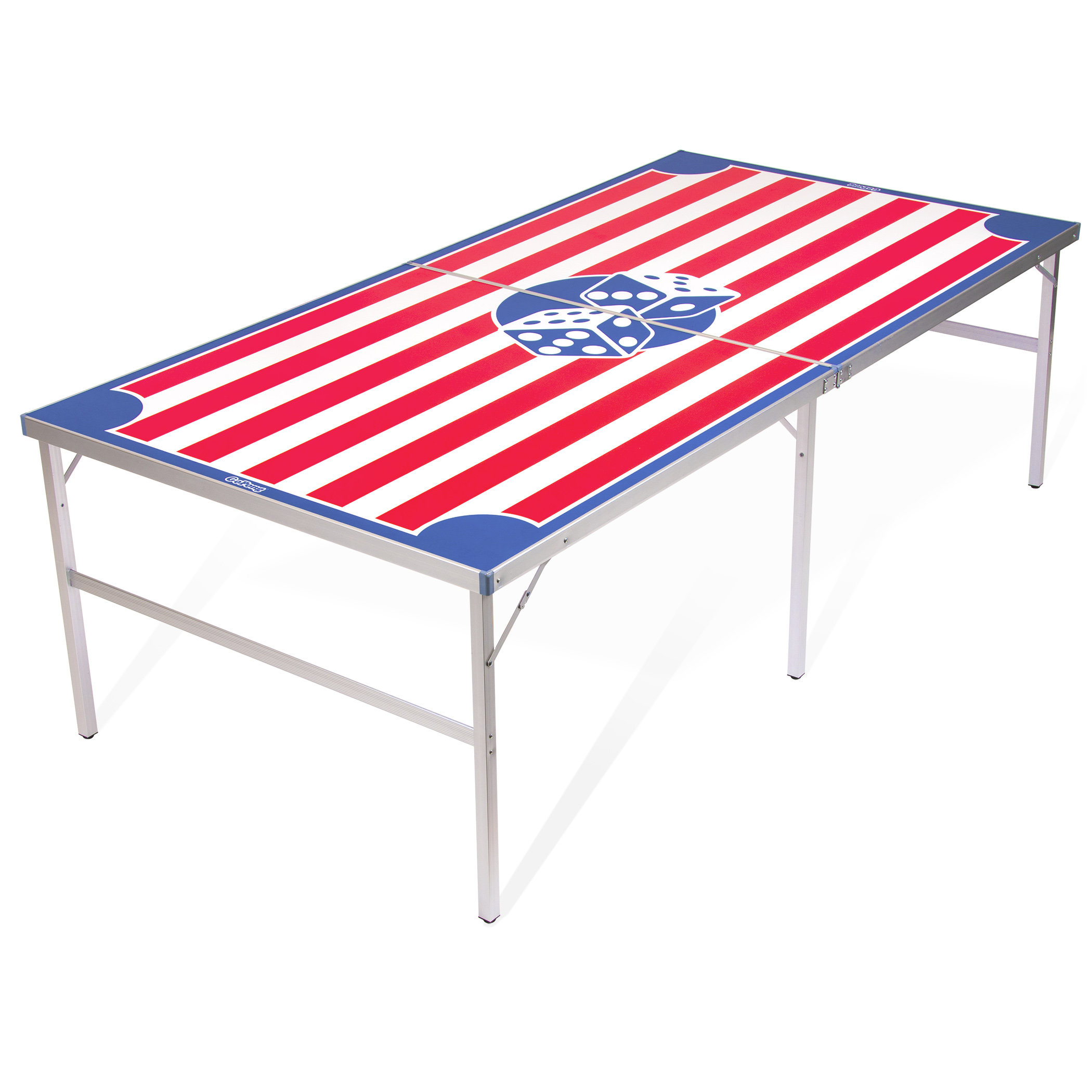 GoPong 8Foot Regulation Size Beer Die Table American Flag Design Wayfair
