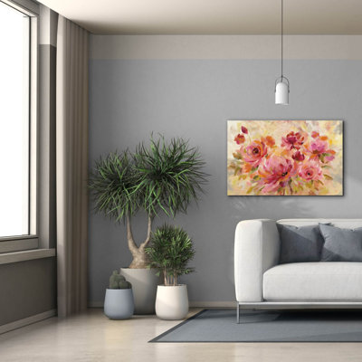 "Epic Graffiti" Bouquet romantique "par Silvia Vassileva, art mural sur toile, 40 po x 26 po