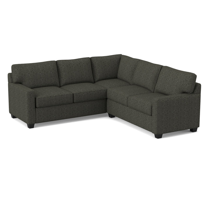 Brooks 90" Wide Symmetrical Corner Sectional, Dorset Charcoal
