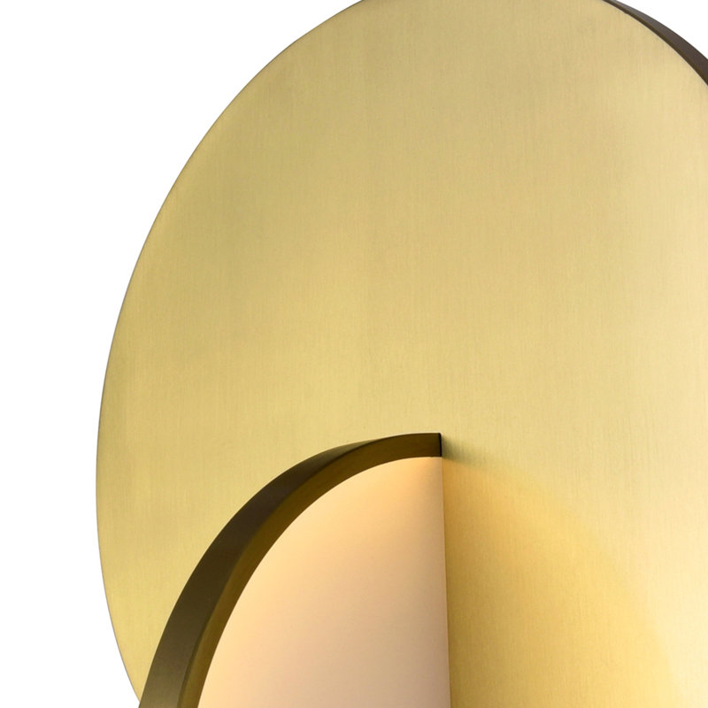 Mini luminaire suspendu à DEL intégré, finition laiton brossé - Luminaire suspendu moderne pour la cuisine ou la salle à manger