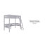 Lit mezzanine simple en bois massif avec bureau intégré Everiz par Isabelle & Max™-33641203
