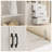 71" H X 23.6" W Kitchen Pantry With Bookcases, Arched Glass Door Kitchen with Hutch