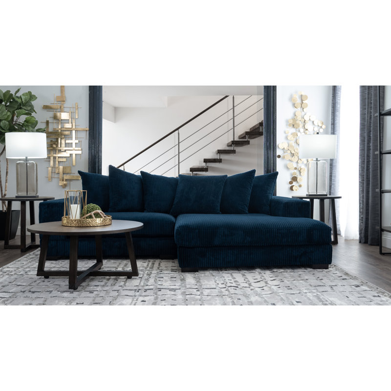 Luxe 108" Corduroy Sectional Sofa