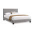Lit plateforme tapissier moderne avec tête de lit ajustable, structure de lit en lin, gris, double-1247461248-1247461254