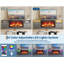 Modern TV Stand for TVs Up to 75", Entertainment Center with Storage Cabinets, 2 Open Shelves, Space for 35" Electric Fireplace Insert, Tool-Free Assembly(Fireplaces NOT Included)-807951468