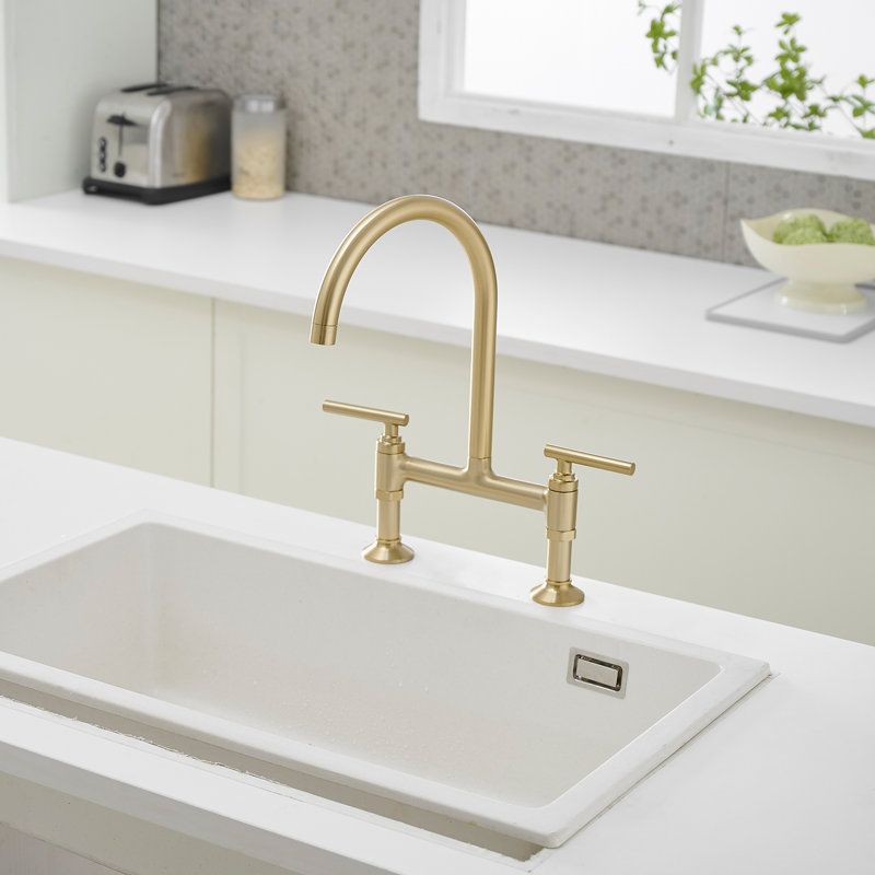VIBRANTBATH Kitchen Faucet, Brushed Gold