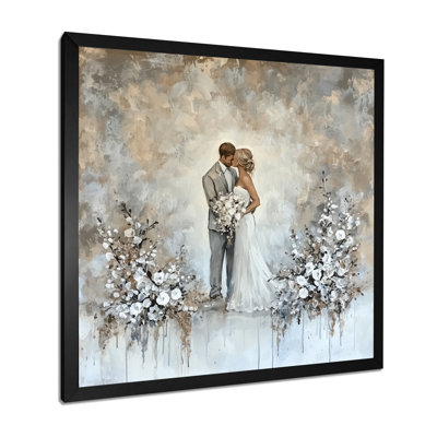 Couple Wedding Celebration I - Celebrate Motivation Wall Art Living Room