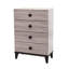 Meuble de chambre à coucher moderne de conception moderne 1 pièce crème 4 tiroirs avec plateau en faux marbre