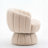 Upholstered Swivel Accent Chair Barrel Chair with Pillow-1721539070
