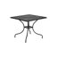 Table de patio carrée intérieure / extérieure en acier de qualité commerciale avec trou pour parasol 35,5 po-24678842