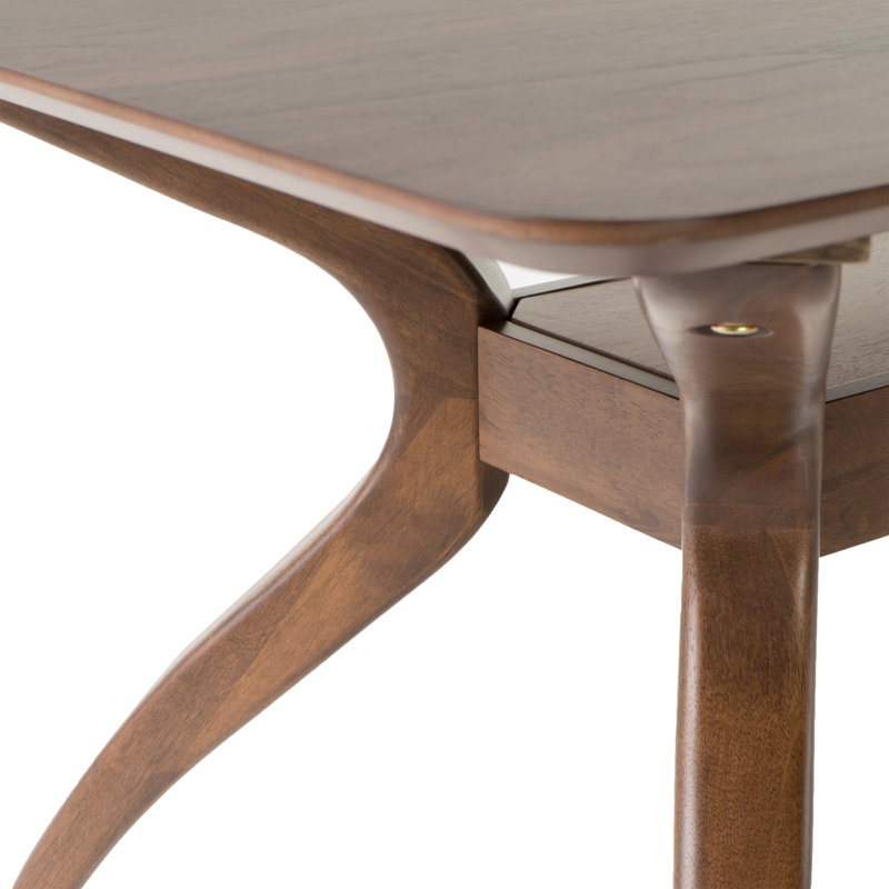 Bryona 4 - Person Trestle Dining Set, Light Beige, Natural Walnut