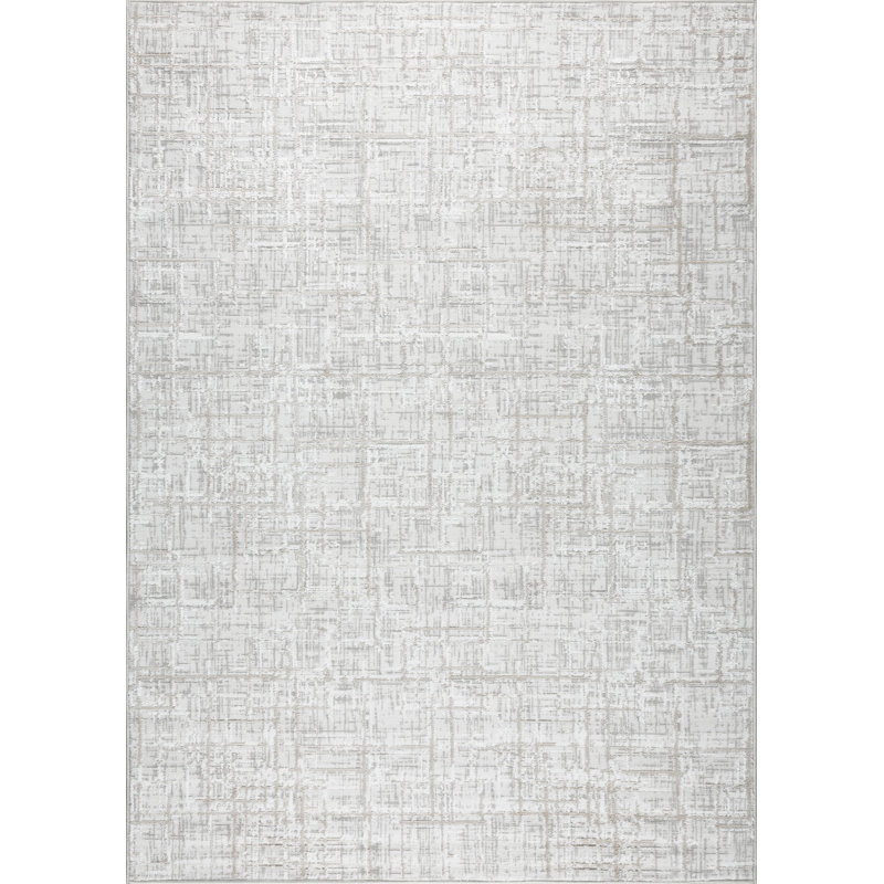 Tapis moderne gris et beige Farley, Gris/beige, 8 pi 9 po x 11 pi 10 po