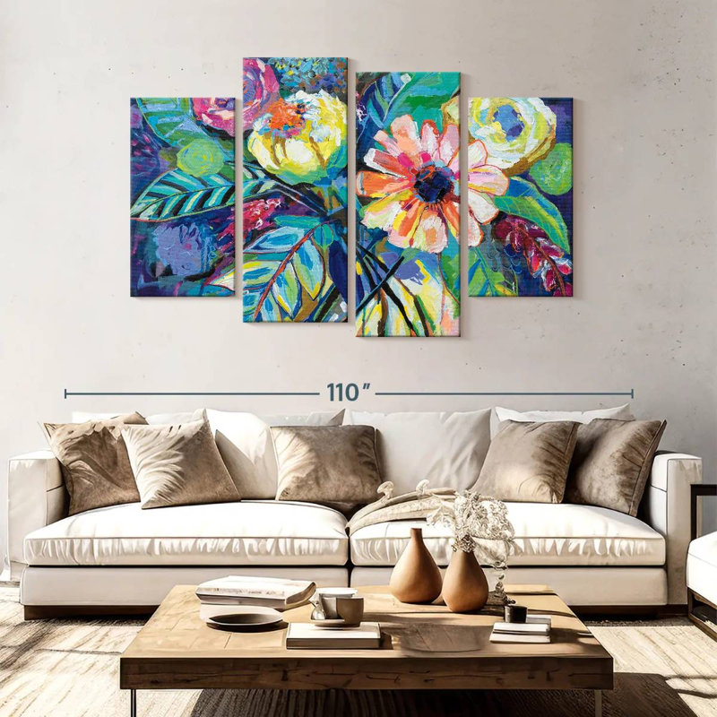 Harnek Floral Happiness, 54" H x 84" W