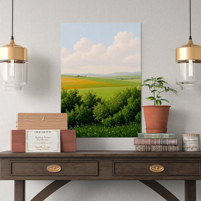 Canvas Wall Art Abstract Prairie Poster, Neutral Landscape Cotton Canvas Wall Vintage Poster Print Home Decor