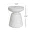 Table d'appoint d'extérieur en travertin Ponti, blanc