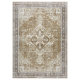 Washable Area Rugs Vintage Rug Non-Slip Low Pile Throw Soft Rugs_Camel