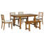 Ensemble de salle à manger de ferme 6 pièces pour la cuisine et la salle à manger-1695239829