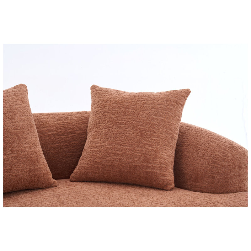 Upholstered 65 " Chenille Loveseat