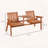 Outsunny Wooden Bench with Center Table and Umbrella Hole-1916534383