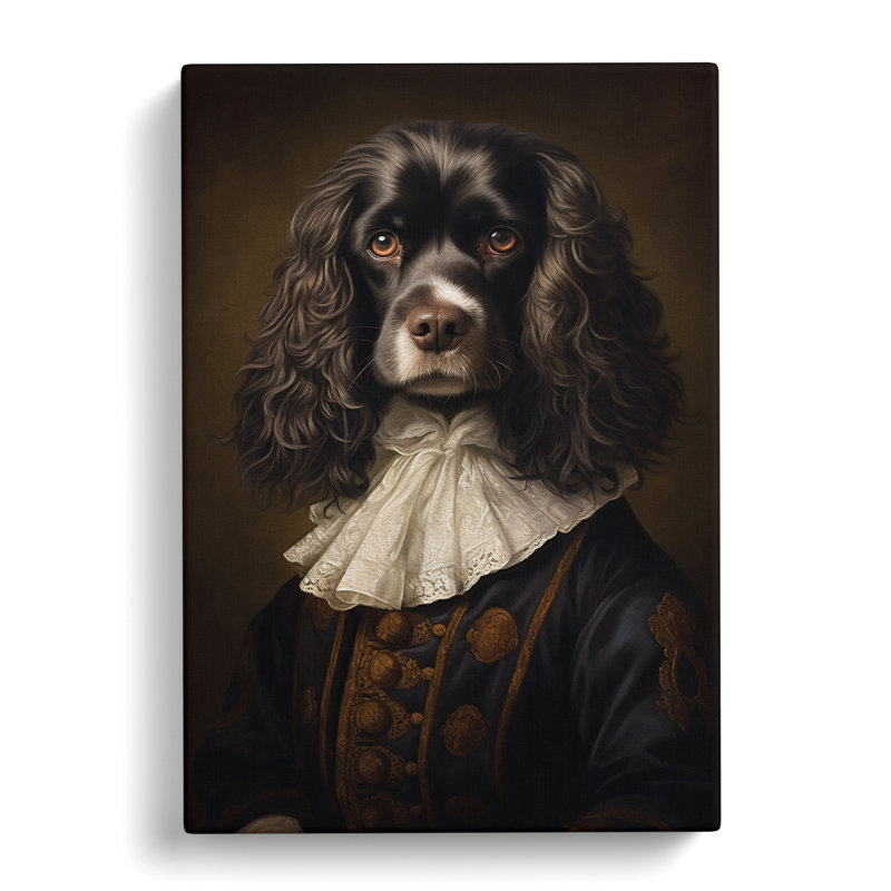 Cocker Spaniel Classicism Art - Wrapped Canvas, 60cm H x 40cm W x 3cm D